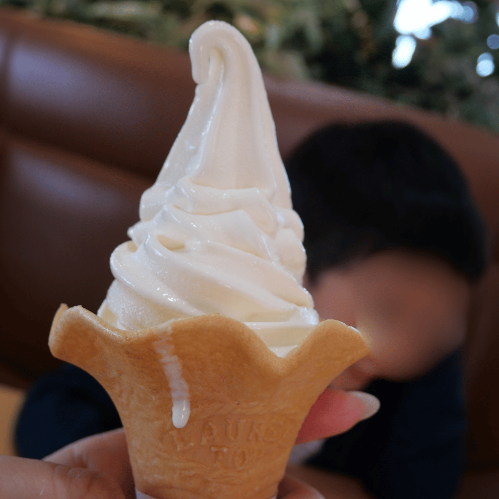 マザー牧場名物のソフトクリーム