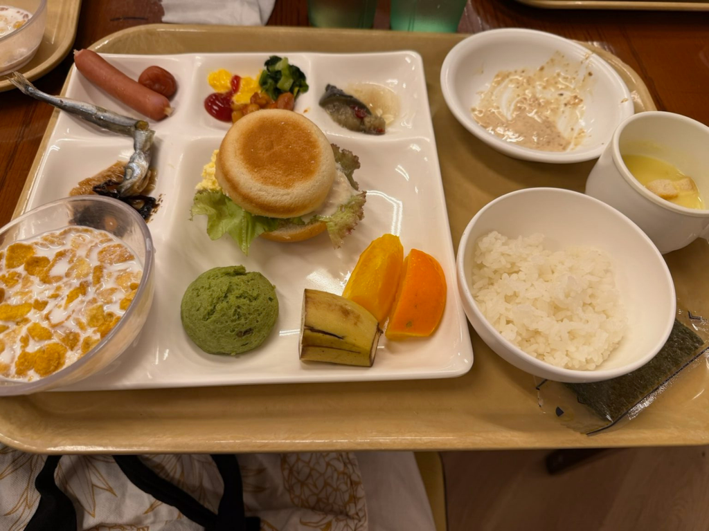 食事処Asamaの朝食バイキング朝食プレート